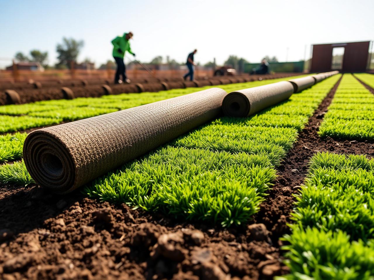 Fresh sod installation in Katy Texas